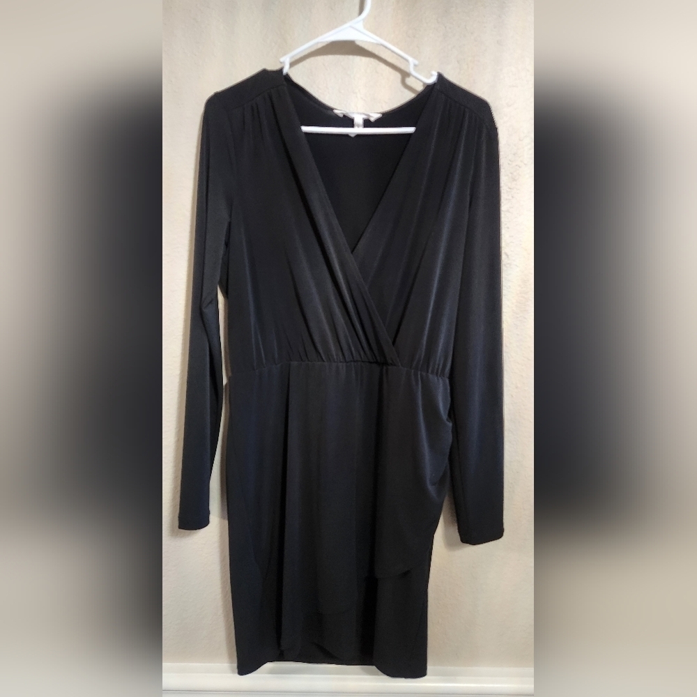 Black Long Sleeve Mini Dress Size Large